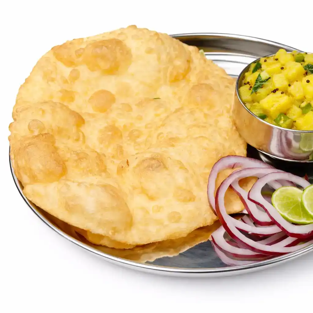 Poori with Potato Masala at Naga's South Indian Cuisine 